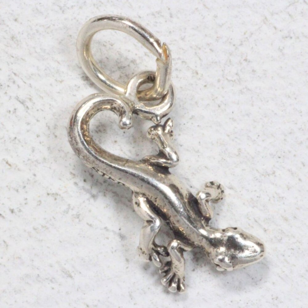 Sterling Silver Mini Lizard Charm Bracelet Charm Pendant